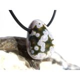 Ozeanachat Trommelstein gebohrt (Ozeanchalcedon /...
