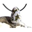 Ozeanachat Trommelstein gebohrt (Ozeanchalcedon / Ozeanjaspis) - Sonderqualität - ca. 2,5 cm x 1,7 cm x 1,5 cm