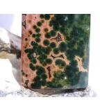 Ozeanachat XXXL Schmuckstein Cabochon / Scheibenstein gebohrt (Ozeanchalcedon / Ozeanjaspis) - Sonderqualität - ca. 5,7 cm x 3,2 cm x 0,8 cm