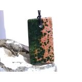 Ozeanachat XXXL Schmuckstein Cabochon / Scheibenstein gebohrt (Ozeanchalcedon / Ozeanjaspis) - Sonderqualität - ca. 5,7 cm x 3,2 cm x 0,8 cm