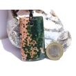 Ozeanachat XXXL Schmuckstein Cabochon / Scheibenstein gebohrt (Ozeanchalcedon / Ozeanjaspis) - Sonderqualität - ca. 5,7 cm x 3,2 cm x 0,8 cm