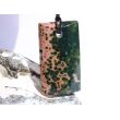 Ozeanachat XXXL Schmuckstein Cabochon / Scheibenstein gebohrt (Ozeanchalcedon / Ozeanjaspis) - Sonderqualität - ca. 5,7 cm x 3,2 cm x 0,8 cm