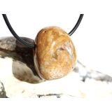 Ozeanachat Trommelstein gebohrt (Ozeanchalcedon / Ozeanjaspis) - schöne Qualität - ca. 2,5 cm x 2,1 cm x 1,5 cm