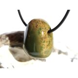 Ozeanachat Trommelstein gebohrt (Ozeanchalcedon / Ozeanjaspis) - Sonderqualität - ca. 2,5 cm x 2 cm x 1,6 cm