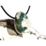 Ozeanachat Trommelstein gebohrt (Ozeanchalcedon /...