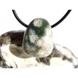 Ozeanachat Trommelstein gebohrt (Ozeanchalcedon / Ozeanjaspis) - schöne Qualität - ca. 2,5 cm x 2 cm x 1,5 cm