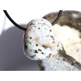 Ozeanachat Trommelstein gebohrt (Ozeanchalcedon /...