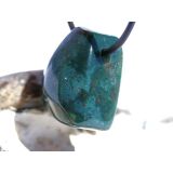 Heliotrop Schmuckstein Cabochon gebohrt - Sonderqualität - ca. 2,5 cm x 1,9 cm x 1,6 cm