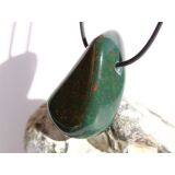 Heliotrop XXL Trommelstein / Schmuckstein gebohrt - AA-Sonderqualität - ca. 4,3 cm x 2,5 cm x 1,9 cm