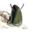 Heliotrop XXL Trommelstein / Schmuckstein gebohrt - AA-Sonderqualität - ca. 4,3 cm x 2,5 cm x 1,9 cm