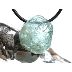 Aquamarin aquablau natur (Beryll) Kristallstab / Schmuckstein gebohrt - AA-Sonderqualitt - Raritt - Handarbeit - ca. 2,3 cm x 2 cm x 1,1 cm