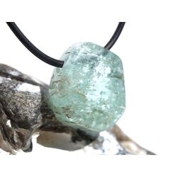 Aquamarin aquablau natur (Beryll) Kristallstab / Schmuckstein gebohrt - AA-Sonderqualitt - Raritt - Handarbeit - ca. 2,3 cm x 2 cm x 1,1 cm