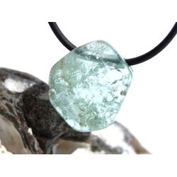 Aquamarin aquablau natur (Beryll) Kristallstab / Schmuckstein gebohrt - AA-Sonderqualitt - Raritt - Handarbeit - ca. 2,3 cm x 2 cm x 1,1 cm