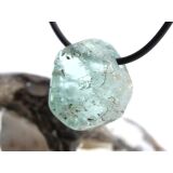 Aquamarin aquablau natur (Beryll) Kristallstab / Schmuckstein gebohrt - AA-Sonderqualität - Rarität - Handarbeit - ca. 2,3 cm x 2 cm x 1,1 cm