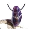 Chevron-Amethyst (Amethystquarz) XXL Trommelstein gebohrt - Sonderqualität - ca. 4,1 cm x 2,1 cm x 2 cm