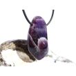 Chevron-Amethyst (Amethystquarz) XXL Trommelstein gebohrt - Sonderqualität - ca. 4,1 cm x 2,1 cm x 2 cm