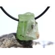 Peridot Kristall- / Rohsteinform mit Teilspitze, gebohrt (Olivin / Chrysolith) - Sonderqualität - ca. 2,3 cm x 1,8 cm x 1,6 cm