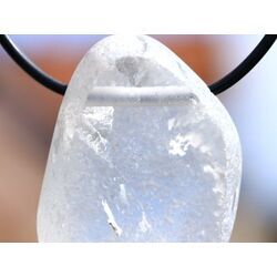Bergkristall Ema-Egg / Ema-Ei (Proferiche Stone / Stone of the Seer) XL Trommelstein gebohrt - AA-Sonderqualit�t - ca. 3,7 cm x 2,8 cm x 1,9 cm
