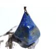 Lapislazuli / Fleck-Lapis XL Schmuckstein gebohrt - ca. 3,8 cm x 3,2 cm x 1,7 cm - inkl. Band -
