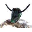 Turmalin grün (Verdelith) Trommelstein gebohrt - Sonderqualität - Rarität - ca. 2 cm x 1,3 cm x 0,8 cm