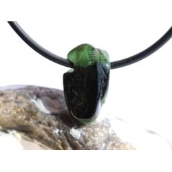 Turmalin grün (Verdelith) Trommelstein gebohrt - Rarität - ca. 1,7 cm x 1 cm x 0,8 cm