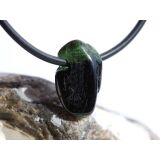 Turmalin grün (Verdelith) Trommelstein gebohrt - Rarität - ca. 1,7 cm x 1 cm x 0,8 cm