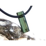 Turmalin grün (Verdelith) Kristallstab / Schmuckstein gebohrt gebohrt - AAA-Sonderqualität - Rarität - ca. 1,6 cm x 0,6 cm x 0,6 cm