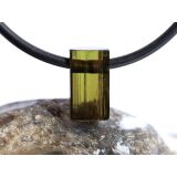 Turmalin grün (Verdelith) Kristallstab / Schmuckstein gebohrt gebohrt - AAA-Sonderqualität - Rarität - ca. 1,2 cm x 0,6 cm x 0,5 cm