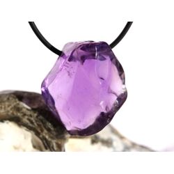 Amethyst mittelhell Kristall / Rohstein angetrommelt (Trommelstein) gebohrt - AAA-Sonderqualitt - Raritt - ca. 3,1 cm x 2,8 cm x 1,8 cm