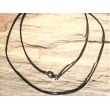 Kautschukband / Kautschuk-Reifen 925iger Silberverschluss schwarz, ca. 1,5 mm-Band / ca. 43-45 cm (für Bohrungen ab 2,8 mm, kleine/re Steine)