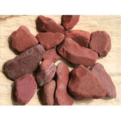 Jaspis rot Wassersteine-Sonderqualitt / Rohsteine extra angetrommelt - ca. 50 g