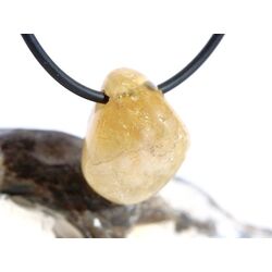 Citrin (gebr.) Trommelstein gebohrt - ca. 2,2 cm x 1,8 cm x 1,4 cm - Sonderpreis wg. Makel -
