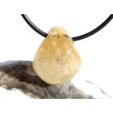 Citrin (gebr.) Trommelstein gebohrt - ca. 2,2 cm x 1,8 cm...