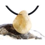 Citrin (gebr.) Trommelstein gebohrt - ca. 2,2 cm x 1,8 cm x 1,4 cm - Sonderpreis wg. Makel -
