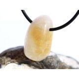 Citrin (gebr.) Trommelstein gebohrt - ca. 2,8 cm x 1,6 cm x 1,4 cm