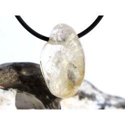 Citrin (gebr.) Regenbogenkristall! Trommelstein gebohrt - ca. 2,9 cm x 1,9 cm x 1,4 cm - Sonderqualit�t -