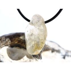 Citrin (gebr.) Regenbogenkristall! Trommelstein gebohrt - ca. 2,9 cm x 1,9 cm x 1,4 cm - Sonderqualit�t -