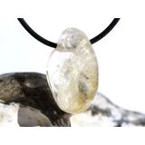 Citrin (gebr.) Regenbogenkristall! Trommelstein gebohrt -...