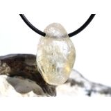 Citrin (gebr.) "Regenbogenkristall! Trommelstein gebohrt - ca. 2,9 cm x 1,9 cm x 1,4 cm - Sonderqualität -