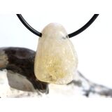 Citrin (gebr.) Trommelstein gebohrt - ca. 2,7 cm x 1,9 cm...