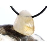 Citrin (gebr.) Trommelstein gebohrt - ca. 2,4 cm x 2,2 cm...