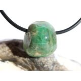 Smaragd Schmuckstein / Trommelstein gebohrt (Beryll) -...