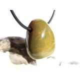 Ozeanachat Trommelstein gebohrt (Ozeanchalcedon /...