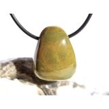 Ozeanachat Trommelstein gebohrt (Ozeanchalcedon / Ozeanjaspis) - schöne Qualität - ca. 2,6 cm x 2,1 cm x 1,6 cm
