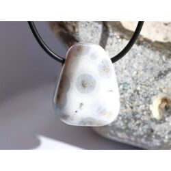 Ozeanachat Trommelstein gebohrt (Ozeanchalcedon / Ozeanjaspis) - Sonderqualität - ca. 2,7 cm x 2,2 cm x 1,6 cm