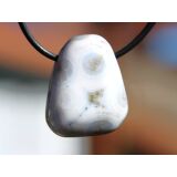 Ozeanachat Trommelstein gebohrt (Ozeanchalcedon / Ozeanjaspis) - Sonderqualität - ca. 2,7 cm x 2,2 cm x 1,6 cm