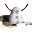 Ozeanachat Trommelstein gebohrt (Ozeanchalcedon / Ozeanjaspis) - Sonderqualität - ca. 2,7 cm x 2,2 cm x 1,6 cm
