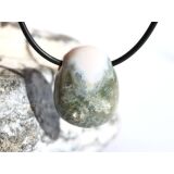 Ozeanachat Trommelstein gebohrt (Ozeanchalcedon /...