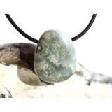 Ozeanachat Trommelstein gebohrt (Ozeanchalcedon / Ozeanjaspis) - schöne Qualität - ca. 2,5 cm x 2 cm x 1,1 cm