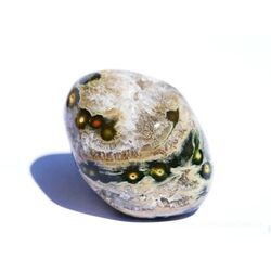 Ozeanachat XL Trommelstein / Handschmeichler (Ozeanchalcedon / Ozeanjaspis) - ca. 3,1 cm x 3 cm x 2,7 cm